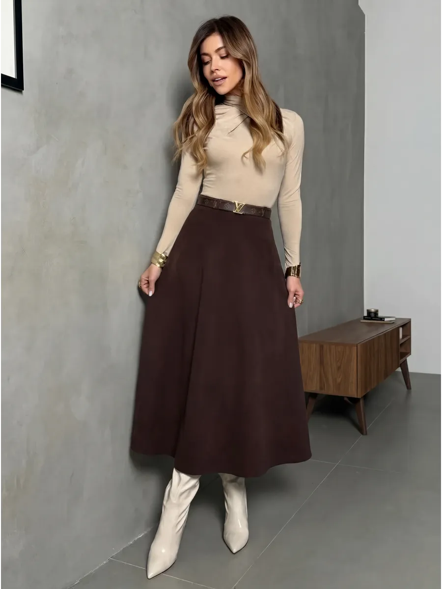 Юбка теплая длинная на осень и зиму