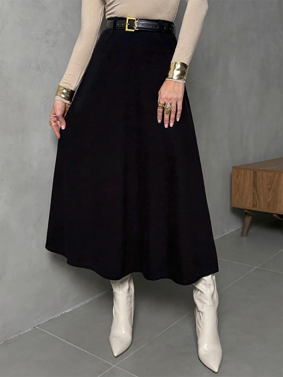 Юбка теплая длинная на осень и зиму