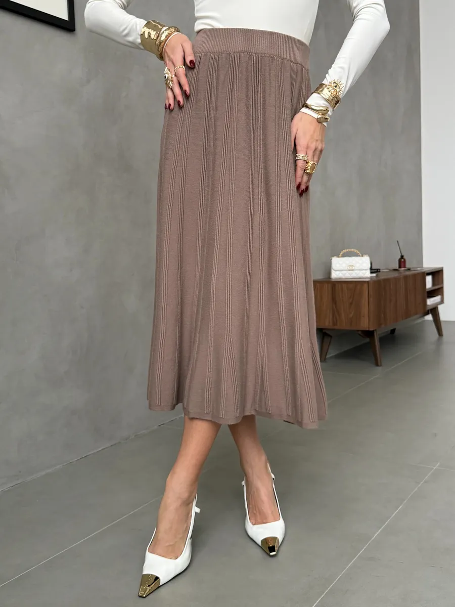 Юбка теплая длинная миди