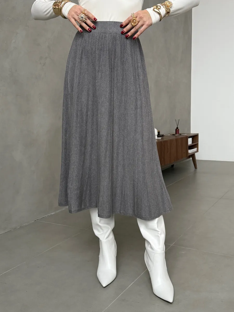 Юбка теплая длинная миди