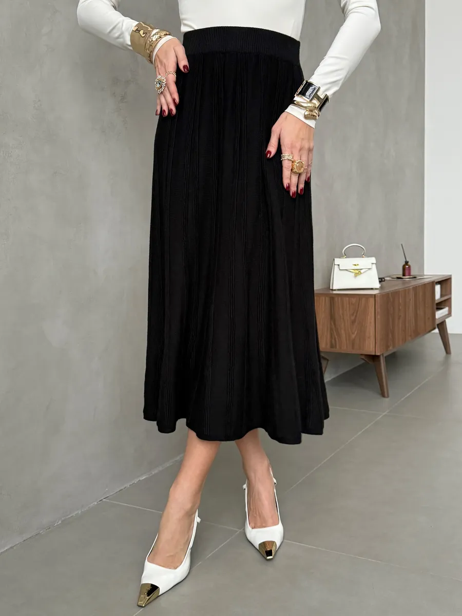 Юбка теплая длинная миди