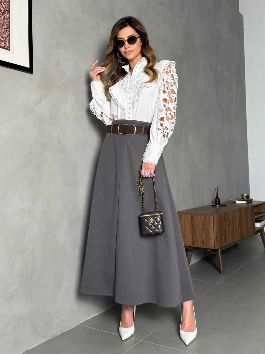 Юбка теплая длинная