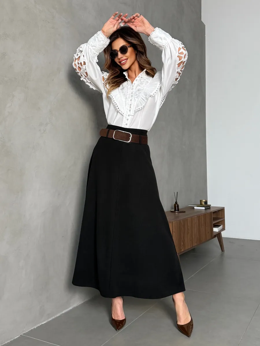 Юбка теплая длинная