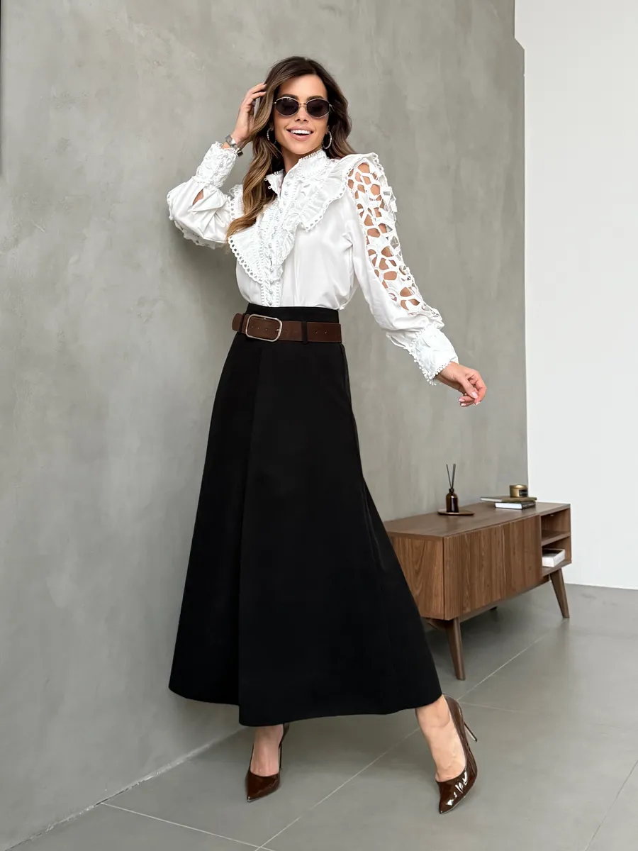 Юбка теплая длинная