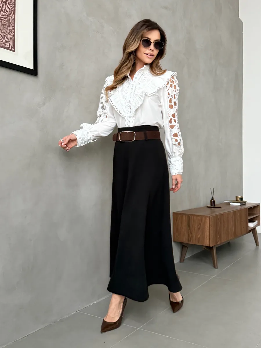 Юбка теплая длинная