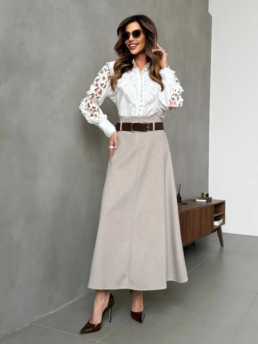 Юбка теплая длинная