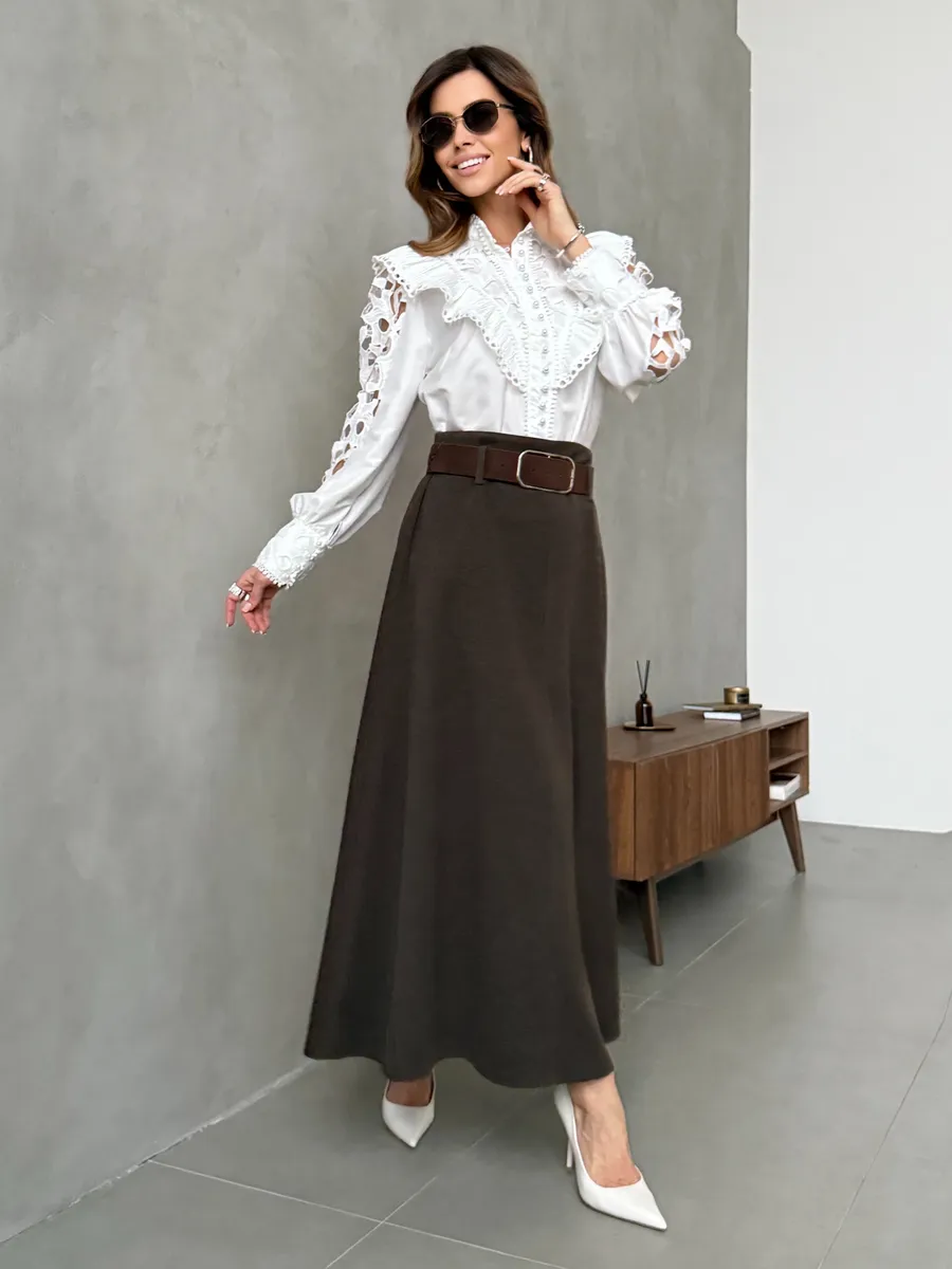 Юбка теплая длинная