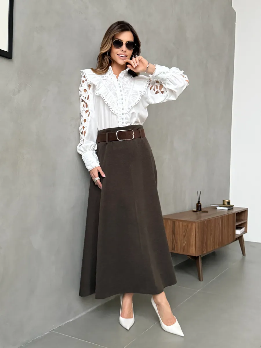 Юбка теплая длинная