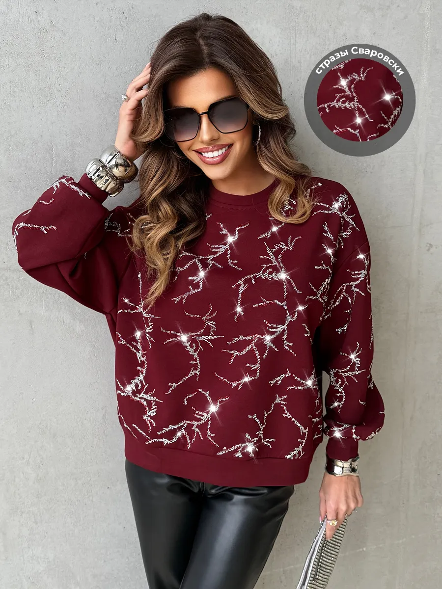 Кофта нарядная оверсайз