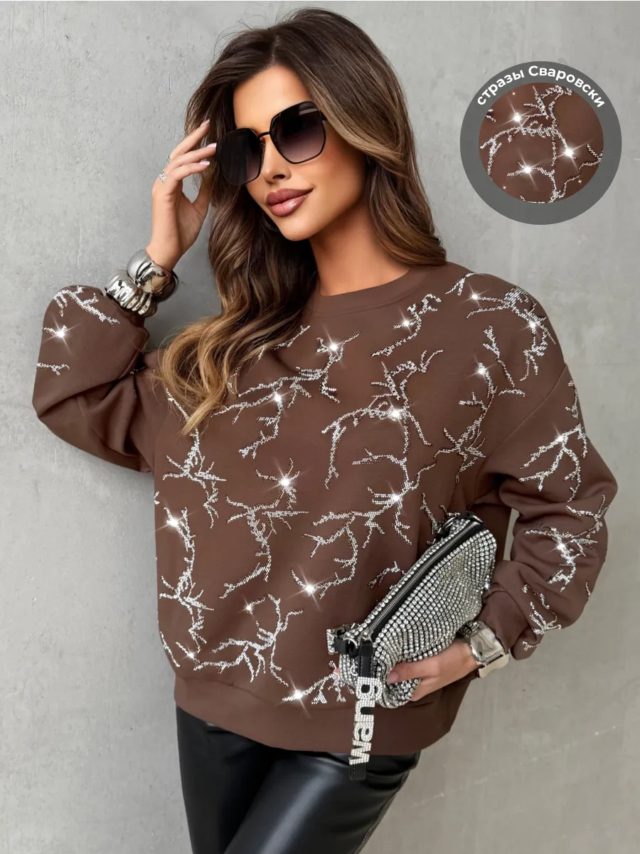 Кофта нарядная оверсайз