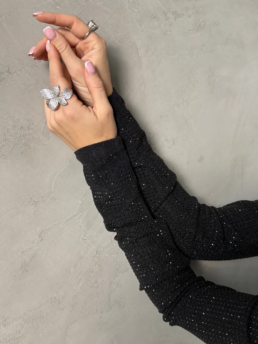 Черная блузка нарядная вечерняя