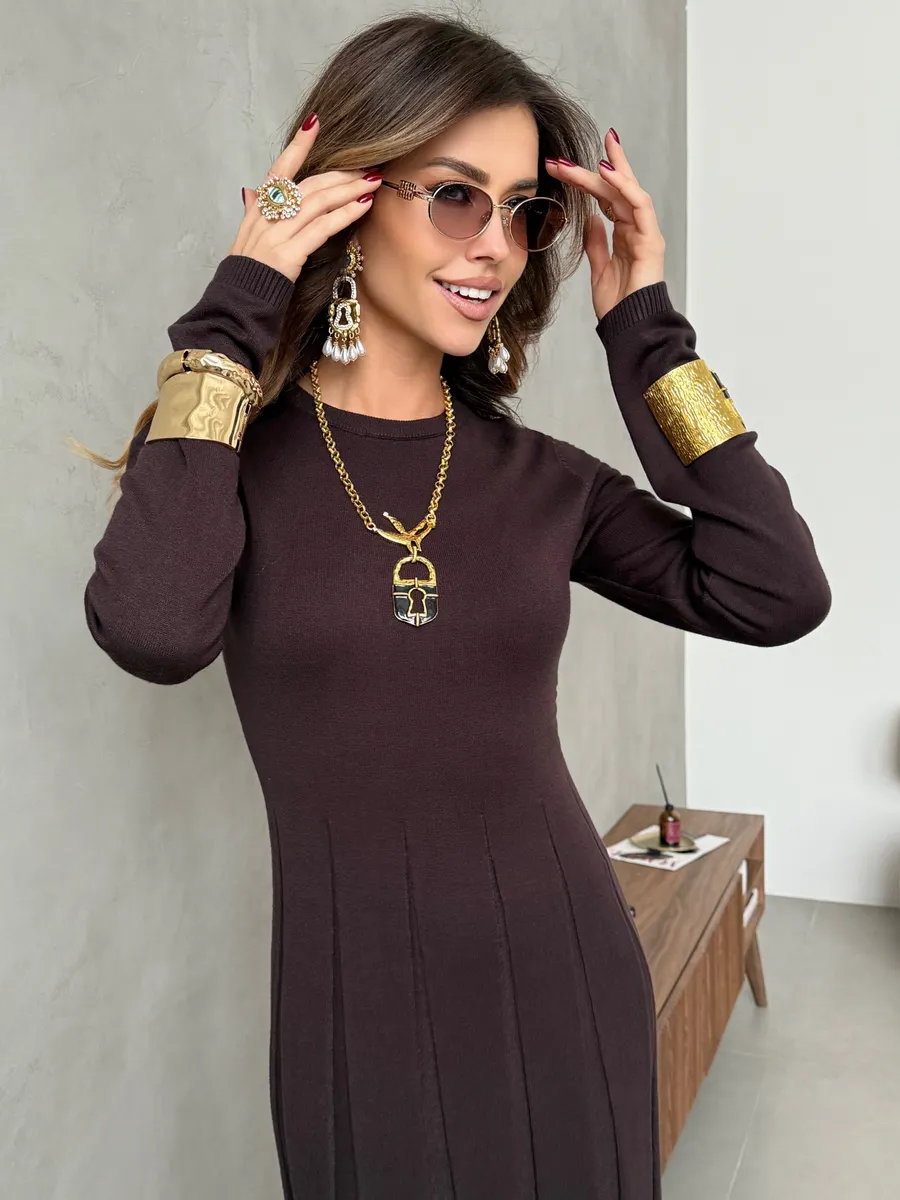 Теплое платье вязаное трикотажное повседневное