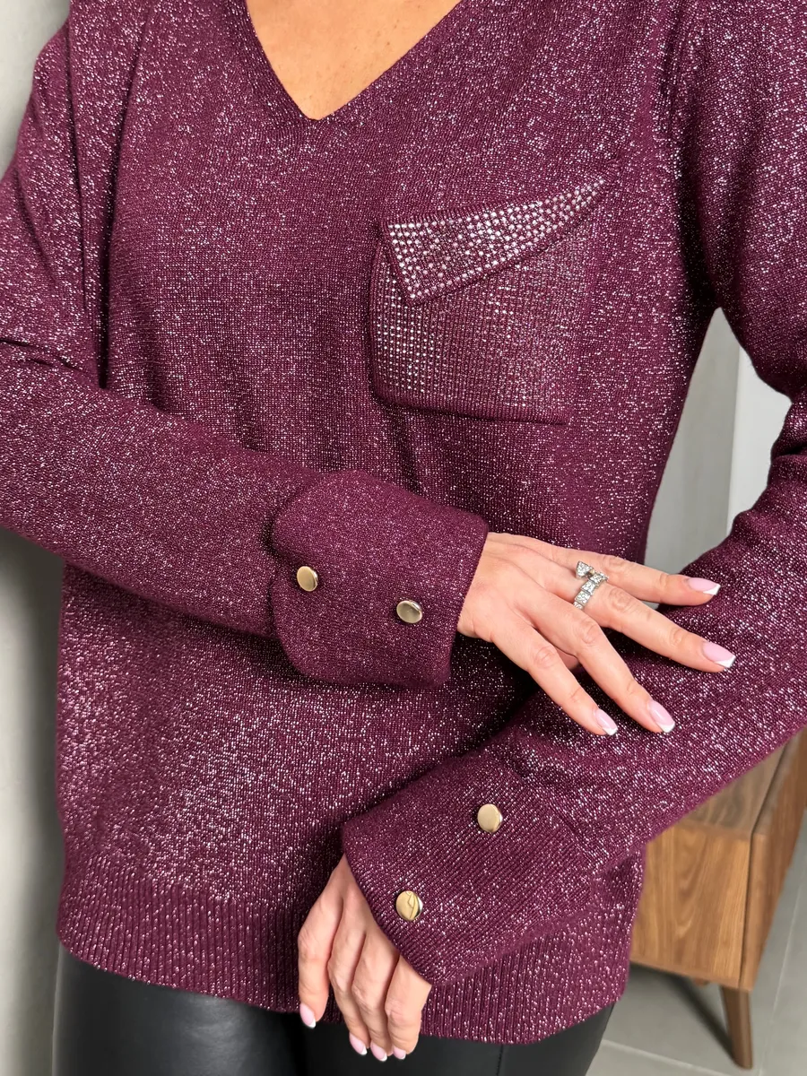 Бордовая кофта нарядная больших размеров