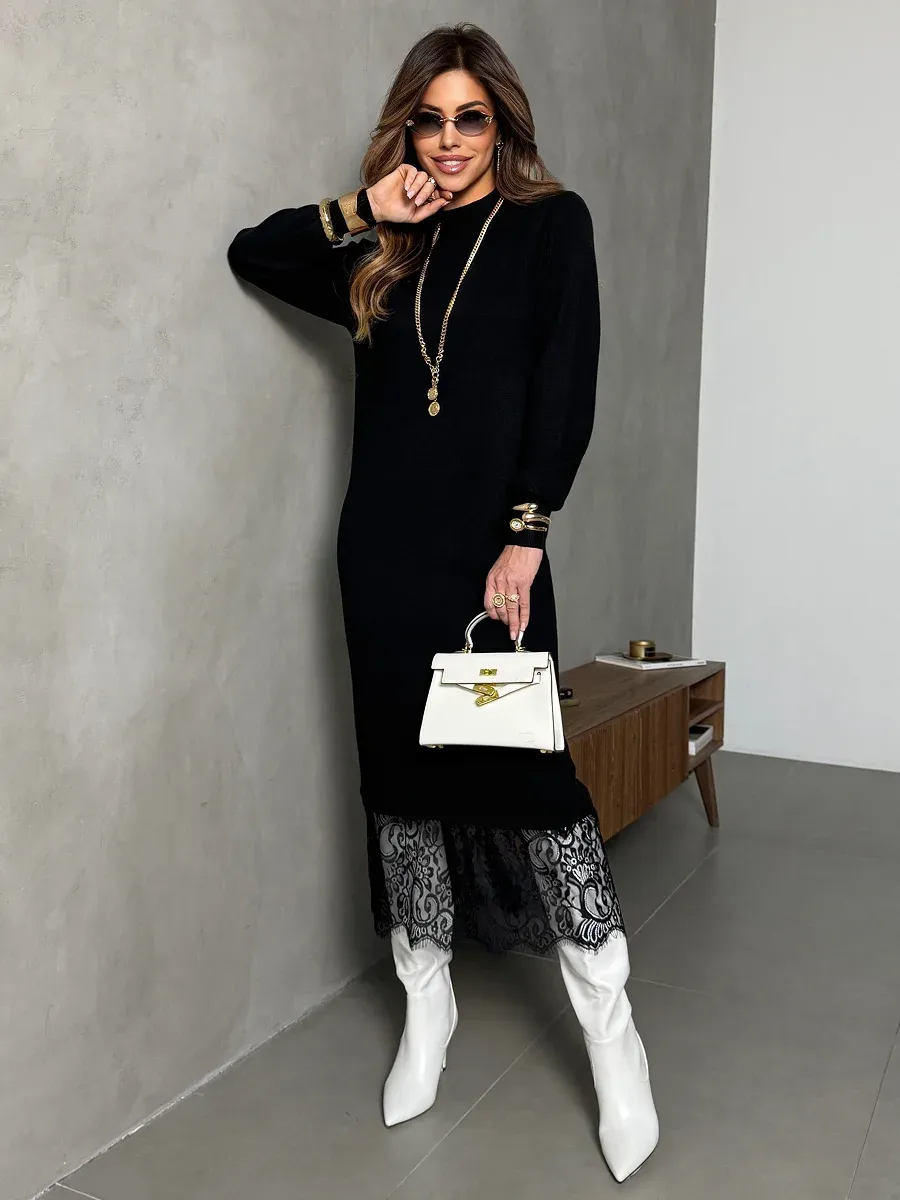 Платье праздничное теплое