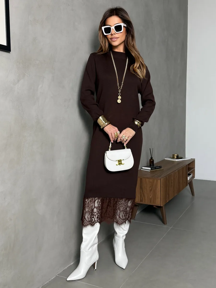 Платье праздничное теплое