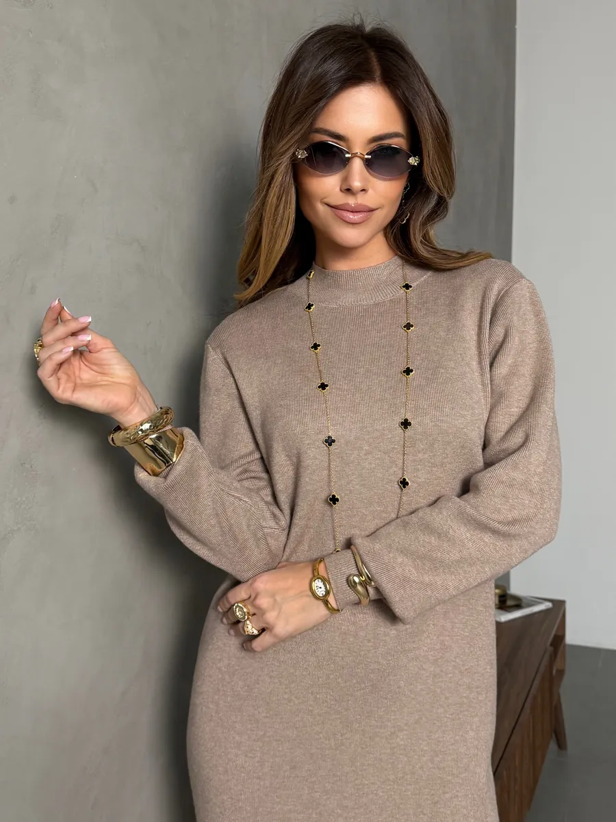 Капучино платье праздничное теплое