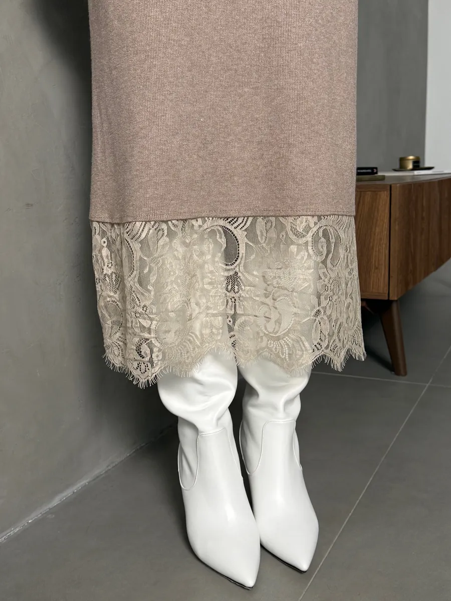 Капучино платье праздничное теплое