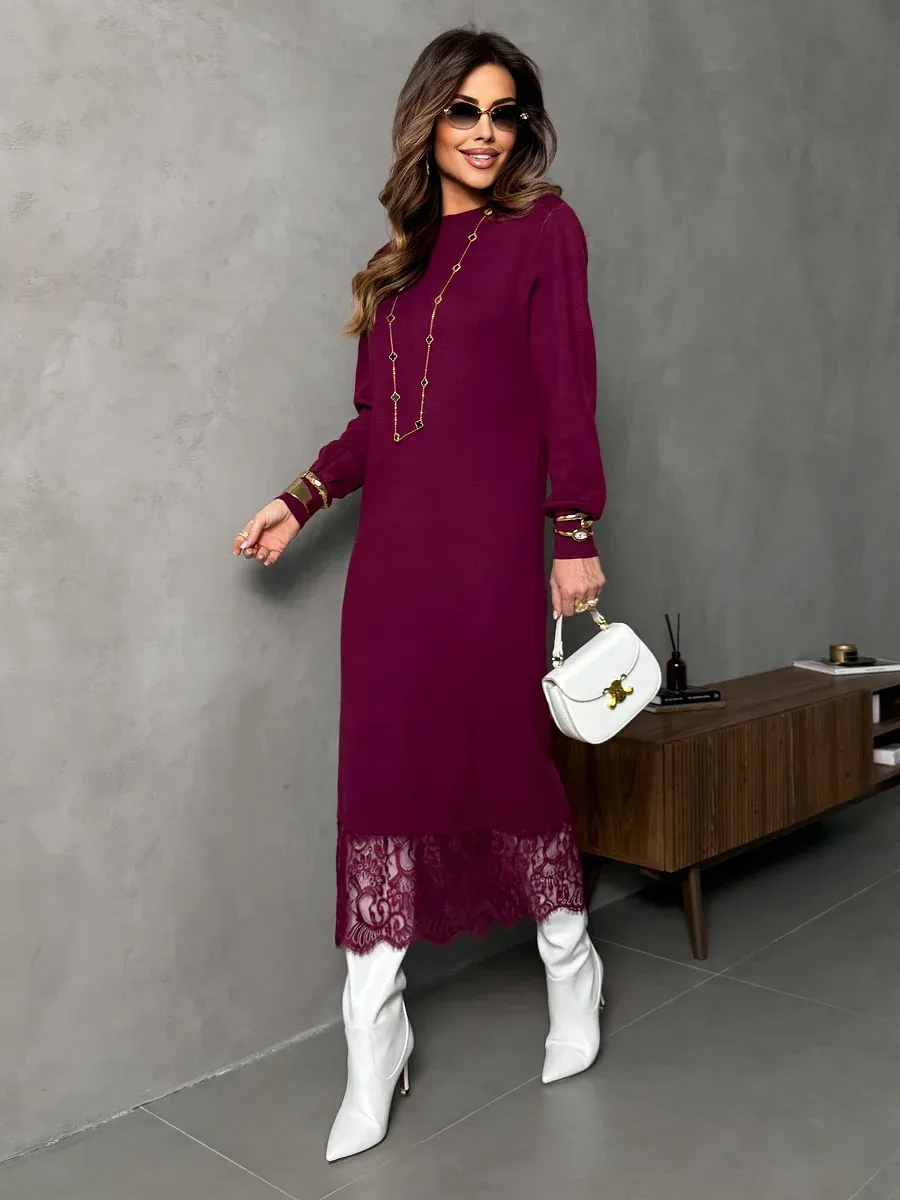 Платье праздничное теплое