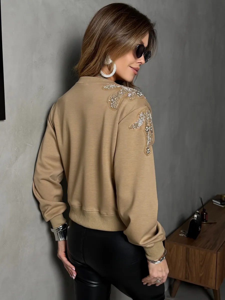 Капучино кофта нарядная теплая