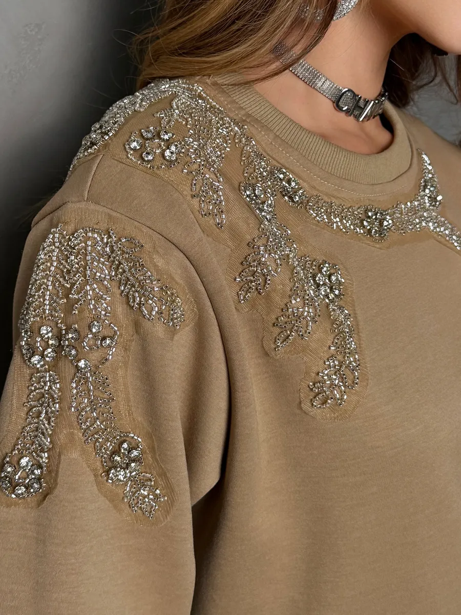 Капучино кофта нарядная теплая