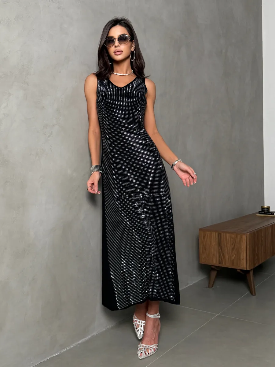 Черное платье праздничное вечернее