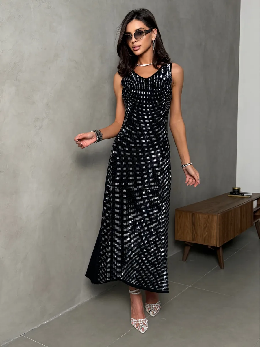 Черное платье праздничное вечернее