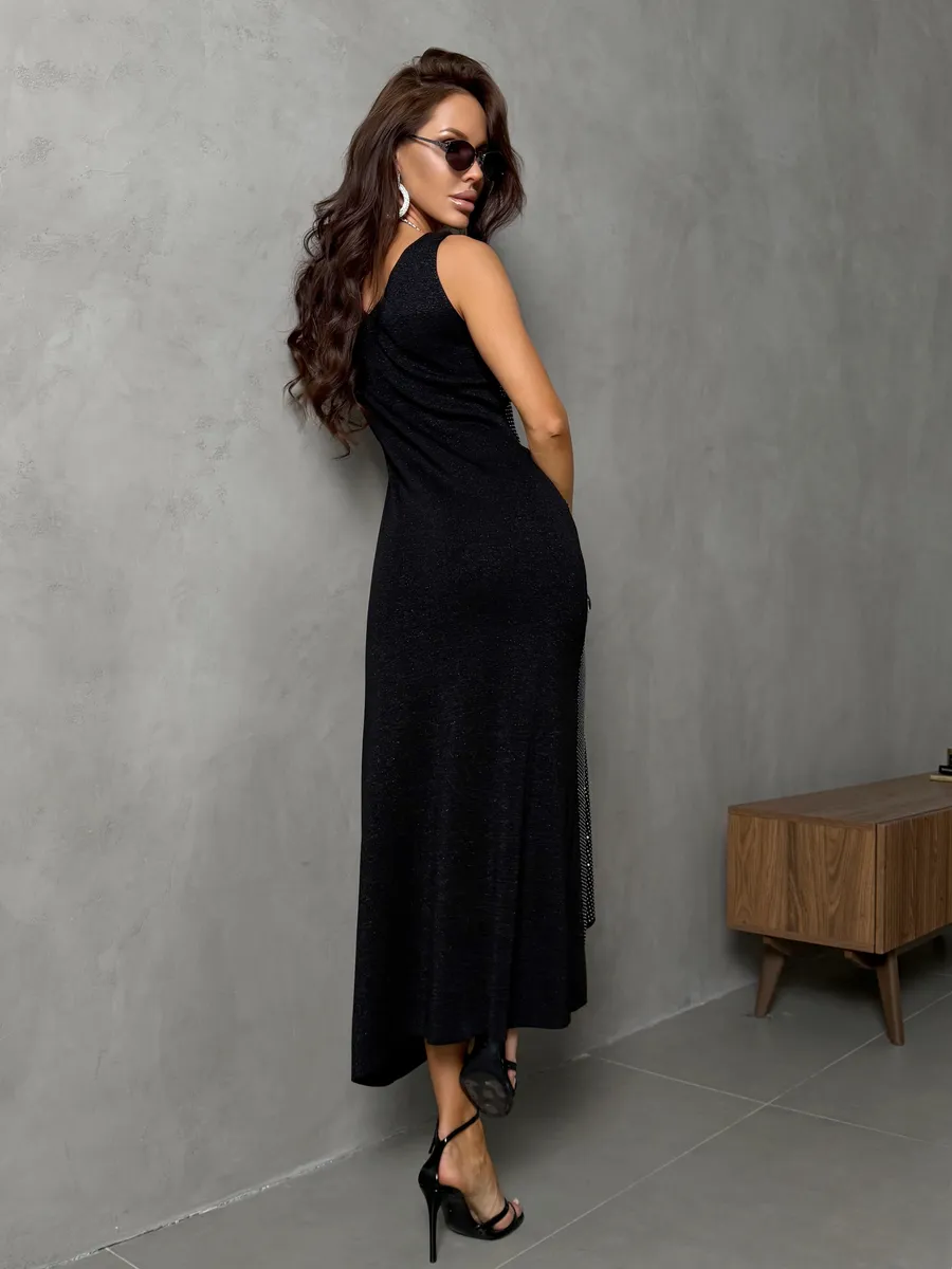 Черное платье праздничное вечернее