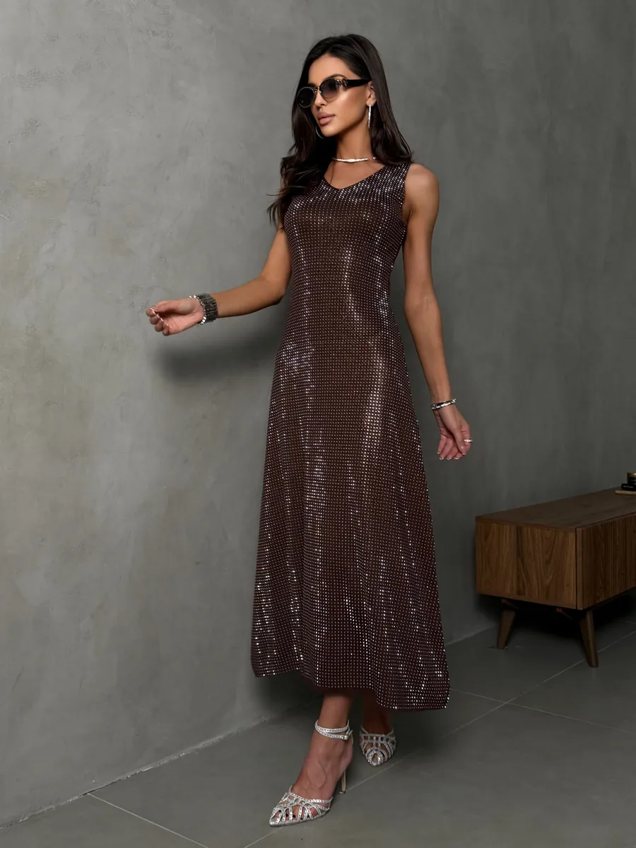 Коричневое платье праздничное вечернее