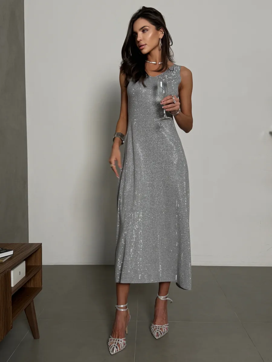 Серое платье праздничное вечернее