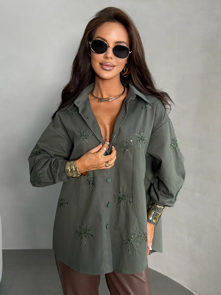 Рубашка нарядная оверсайз