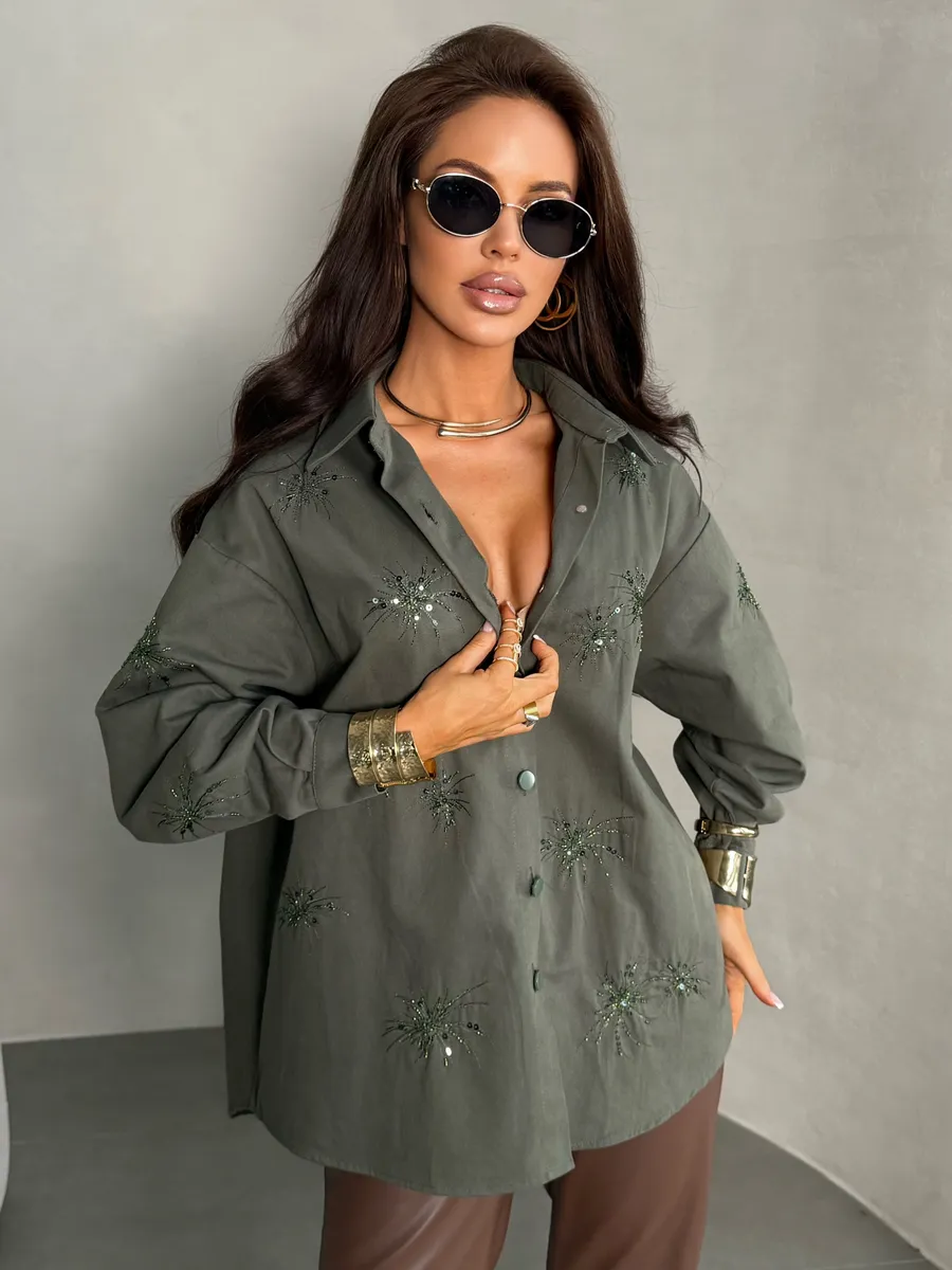 Рубашка нарядная оверсайз