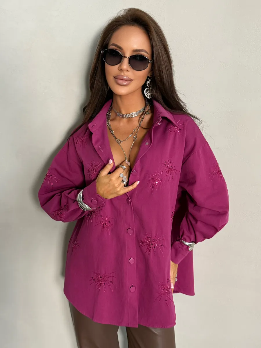 Рубашка нарядная оверсайз