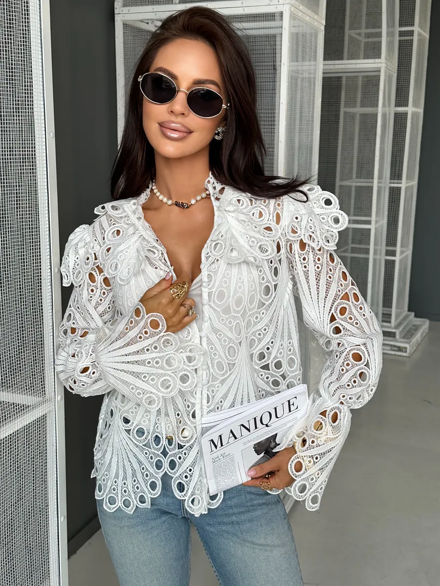 Белая блузка летняя нарядная