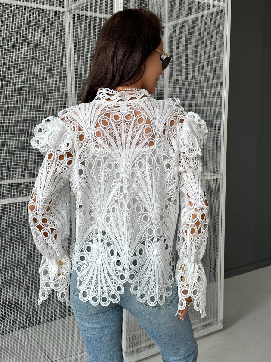 Белая блузка летняя нарядная