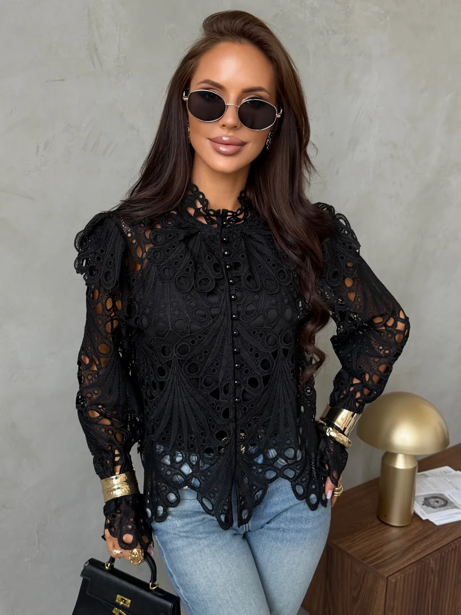 Черная блузка летняя нарядная