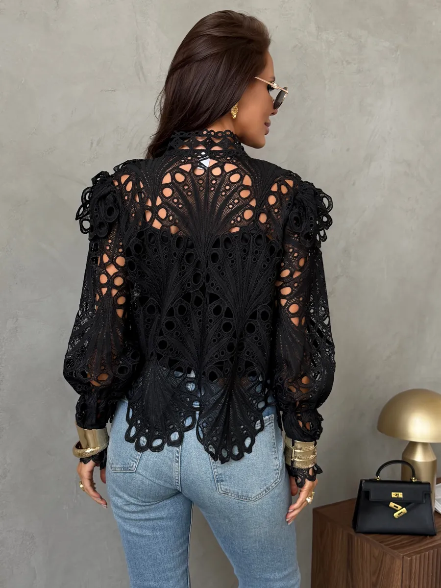Черная блузка летняя нарядная