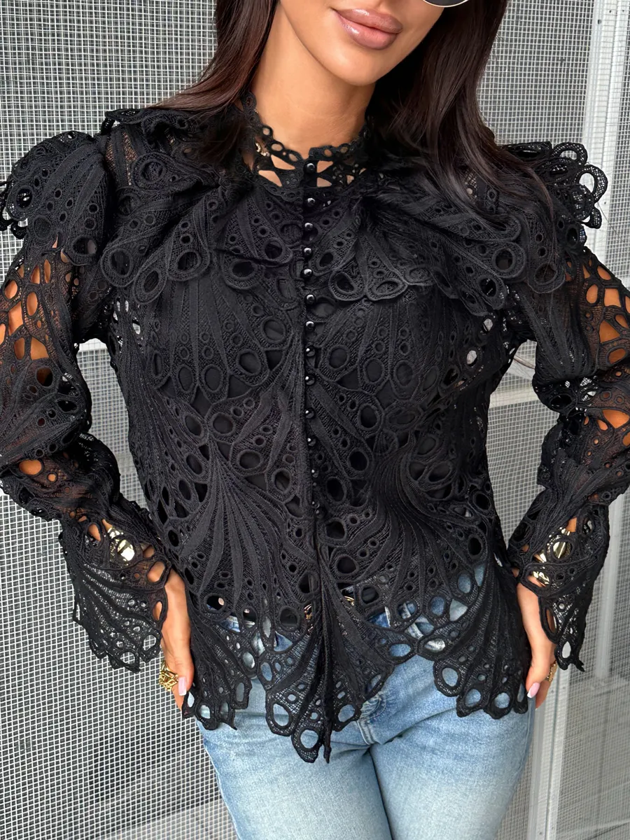 Черная блузка летняя нарядная