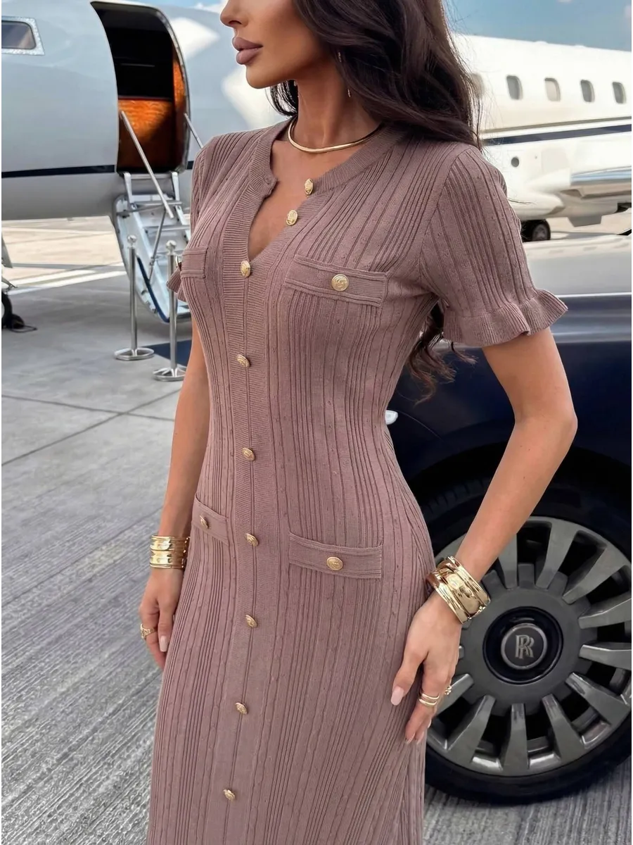 Повседневное длинное платье трикотажное макси