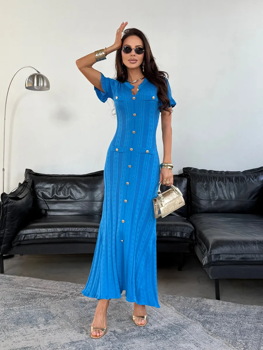 Праздничное длинное платье офисное макси