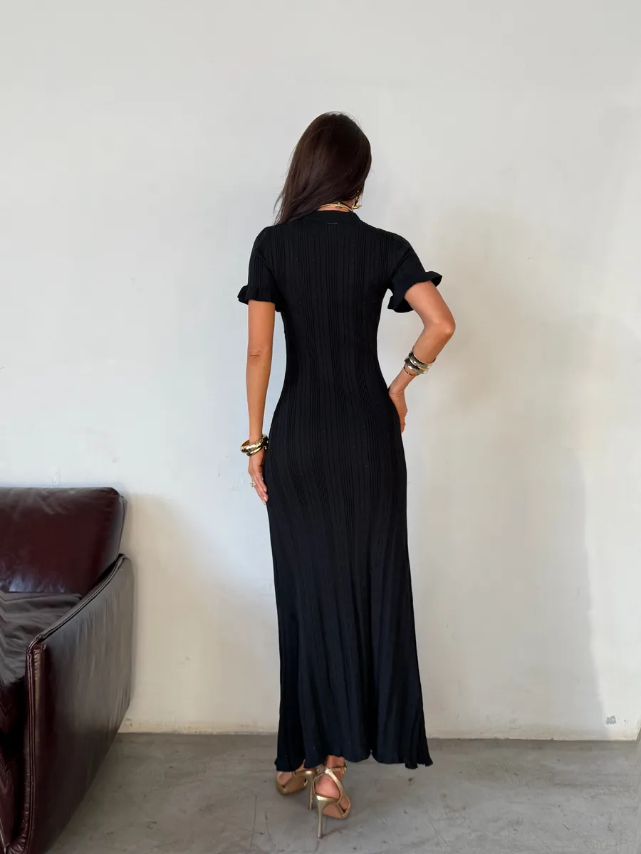 Платье повседневное трикотажное макси