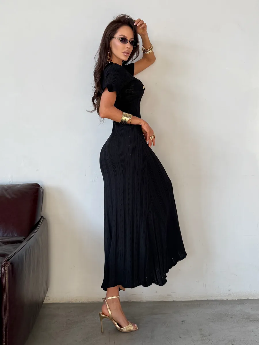 Платье повседневное трикотажное макси