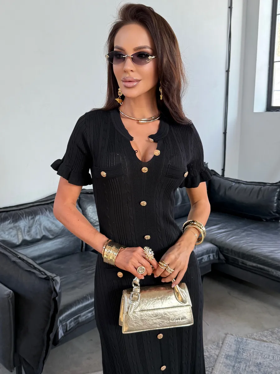 Платье повседневное трикотажное макси