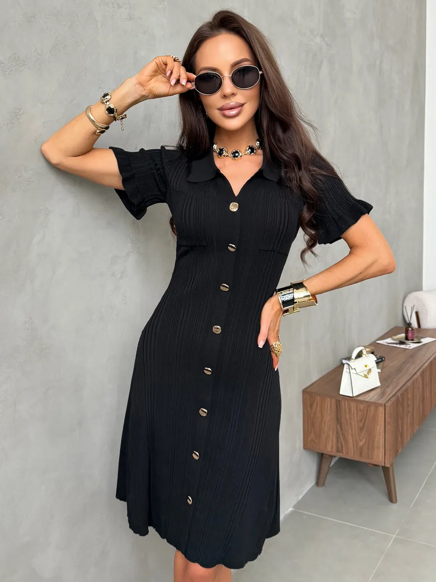 Платье вязаное трикотажное лапша короткое мини