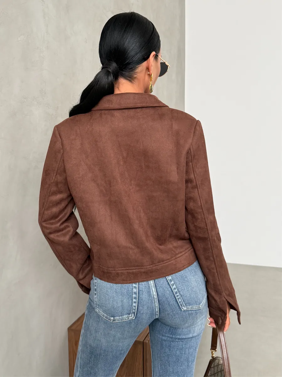 Куртка демисезонная замшевая