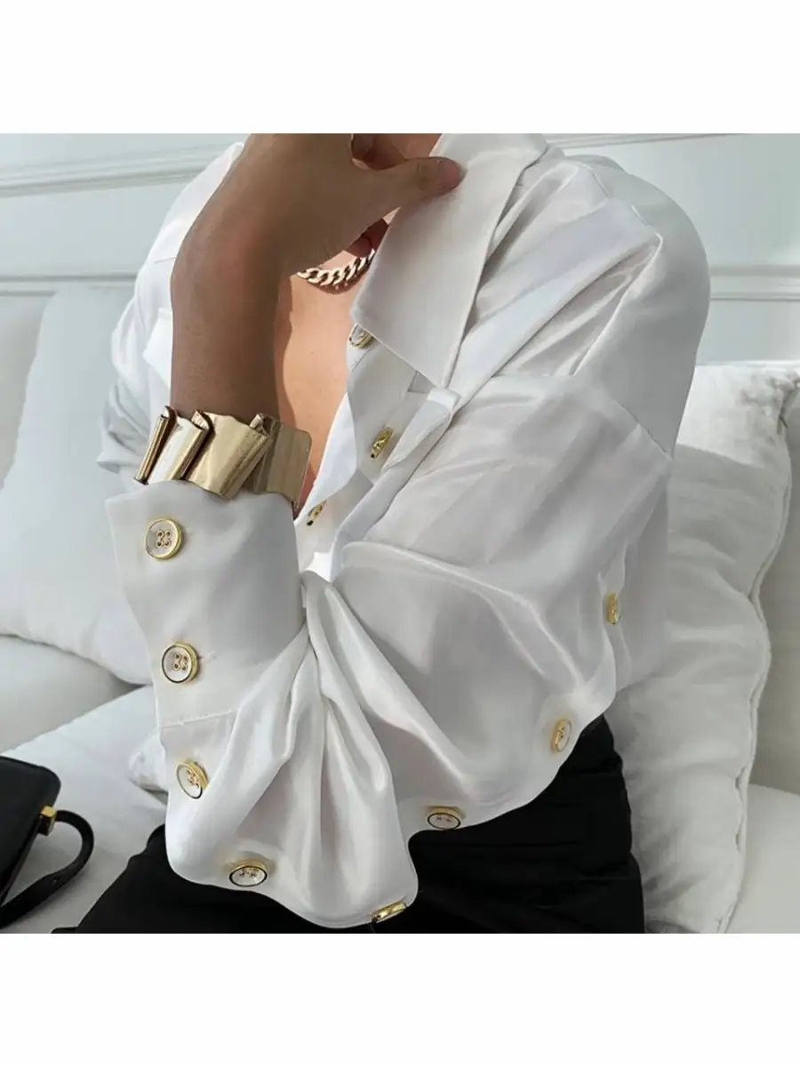 Блузка женская однотонная офисная