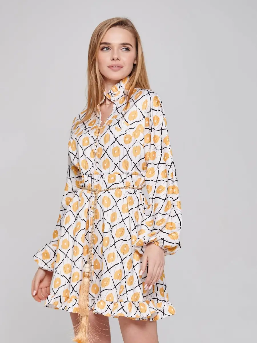 Желтое платье женское для девочки вечернее нарядное офисное