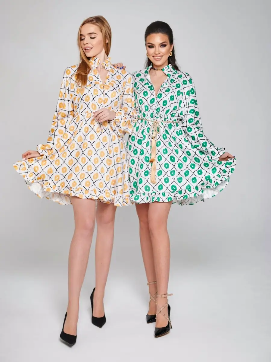 Желтое платье женское для девочки вечернее нарядное офисное