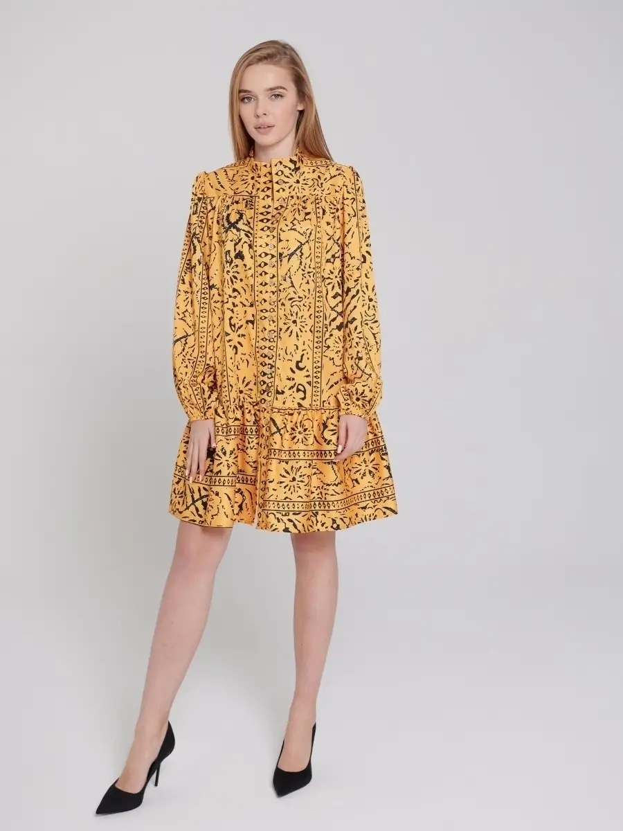 Желтое платье женское для девочки вечернее а силуэт офисное