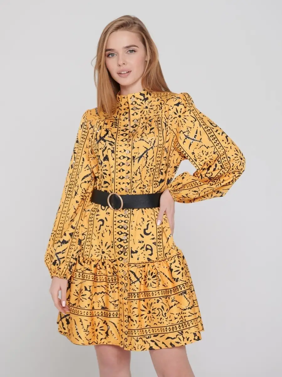 Желтое платье женское для девочки вечернее а силуэт офисное