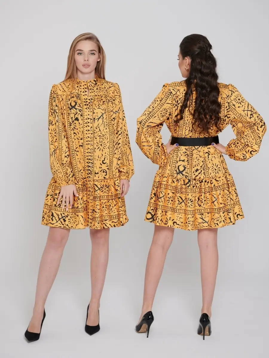 Желтое платье женское для девочки вечернее а силуэт офисное